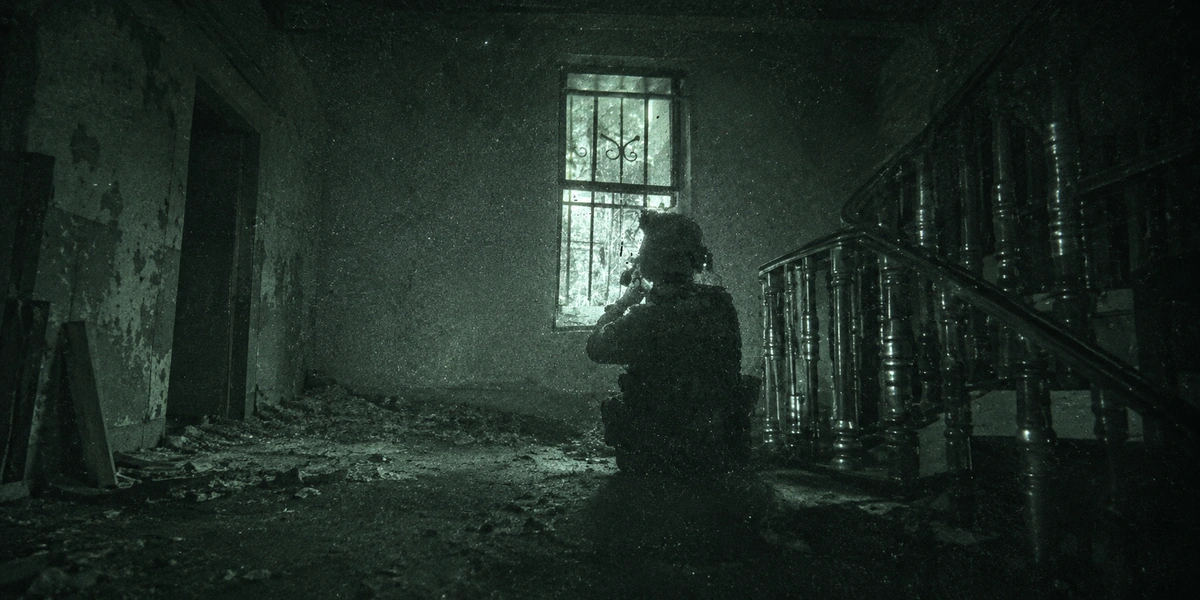 NightShift 80° view: the full room, window, operator and staircase